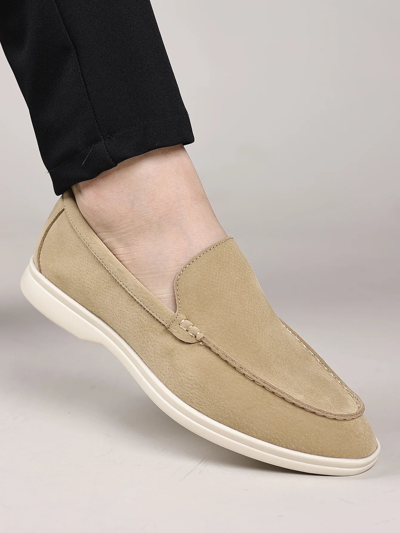 Men's British loafers retro casual one foot casual versatile lazy shoes