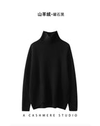 2024 Autumn and Winter New Thick Cashmere Sweater Women High Neck Pullover Sweater Warm Loose Knitted Base Sweater Jacket Tops