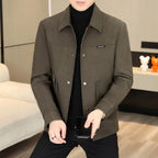 2024 Autumn Casual Business Jackets Men Slim Fit Social Office Outwear Korean Fashion Lapel Outwear Streetwear Windbreaker
