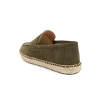 Men's Jute Espadrilles Slip on Loafers Cow Suede Leather Casual Shoes