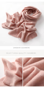 Quality 100% Cashmere Scarf for Women  Men Solid Color Warm Winter Knit Wrap, Soft Luxury Neck Warmer, Fashion Lightweight