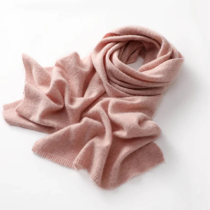 Quality 100% Cashmere Scarf for Women  Men Solid Color Warm Winter Knit Wrap, Soft Luxury Neck Warmer, Fashion Lightweight
