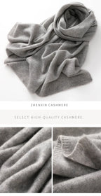 Quality 100% Cashmere Scarf for Women  Men Solid Color Warm Winter Knit Wrap, Soft Luxury Neck Warmer, Fashion Lightweight