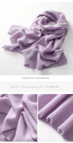 Quality 100% Cashmere Scarf for Women  Men Solid Color Warm Winter Knit Wrap, Soft Luxury Neck Warmer, Fashion Lightweight