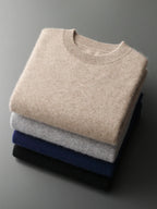 Yoyoselect Men 100% Cashmere Sweater Suit O Neck Pullover Casual Pants Luxury Soft Knitwear Autumn Winter Thick Warm Clothing
