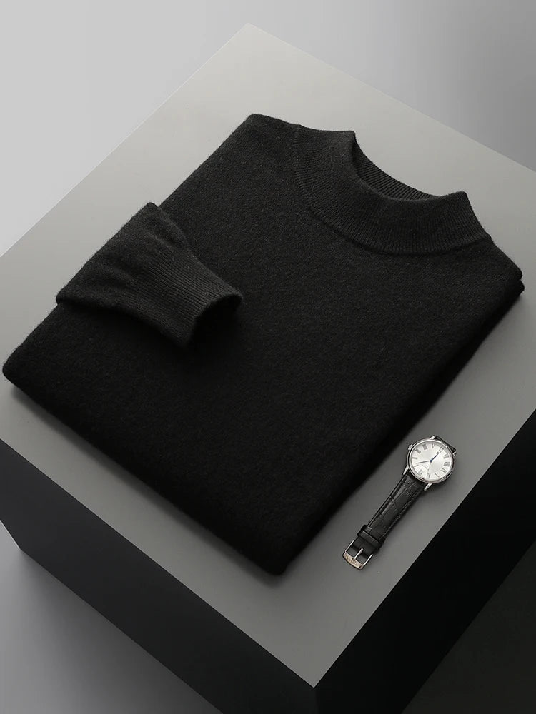 Addonee Men's Cashmere Sweater 100% Merino Wool Pullover Soft Warm O-Neck  Knitwear Quality Casual Smart Jumpers Tops Clothing