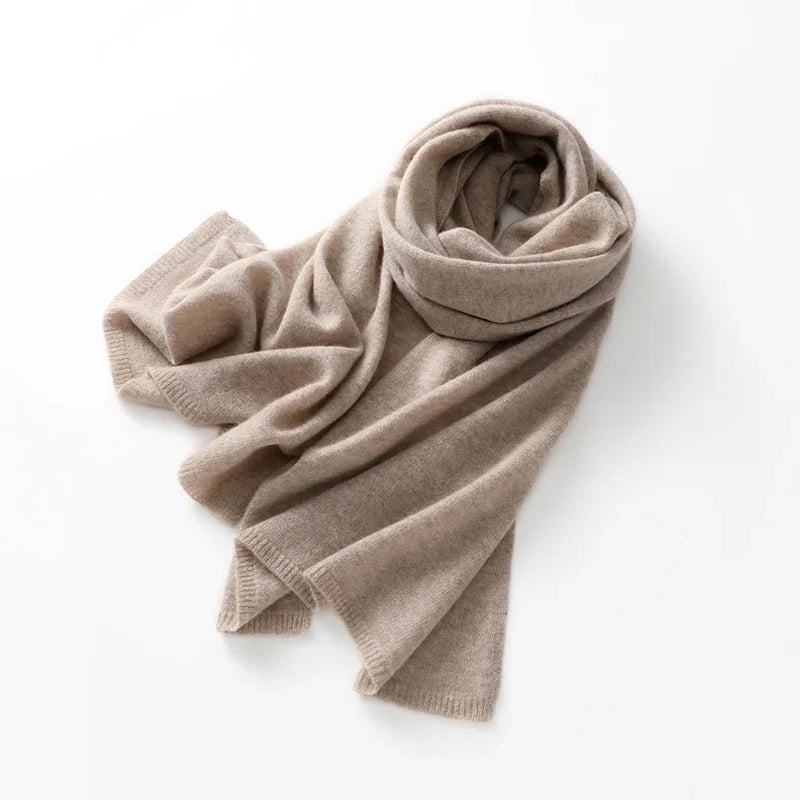 Quality 100% Cashmere Scarf for Women  Men Solid Color Warm Winter Knit Wrap, Soft Luxury Neck Warmer, Fashion Lightweight