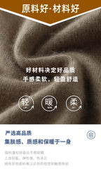 100% Pure Mink Cashmere Sweater Men's POLO Collar Wears Thick Button-Down Lapels And Solid Color Casual Knitted Bottoming Shirt