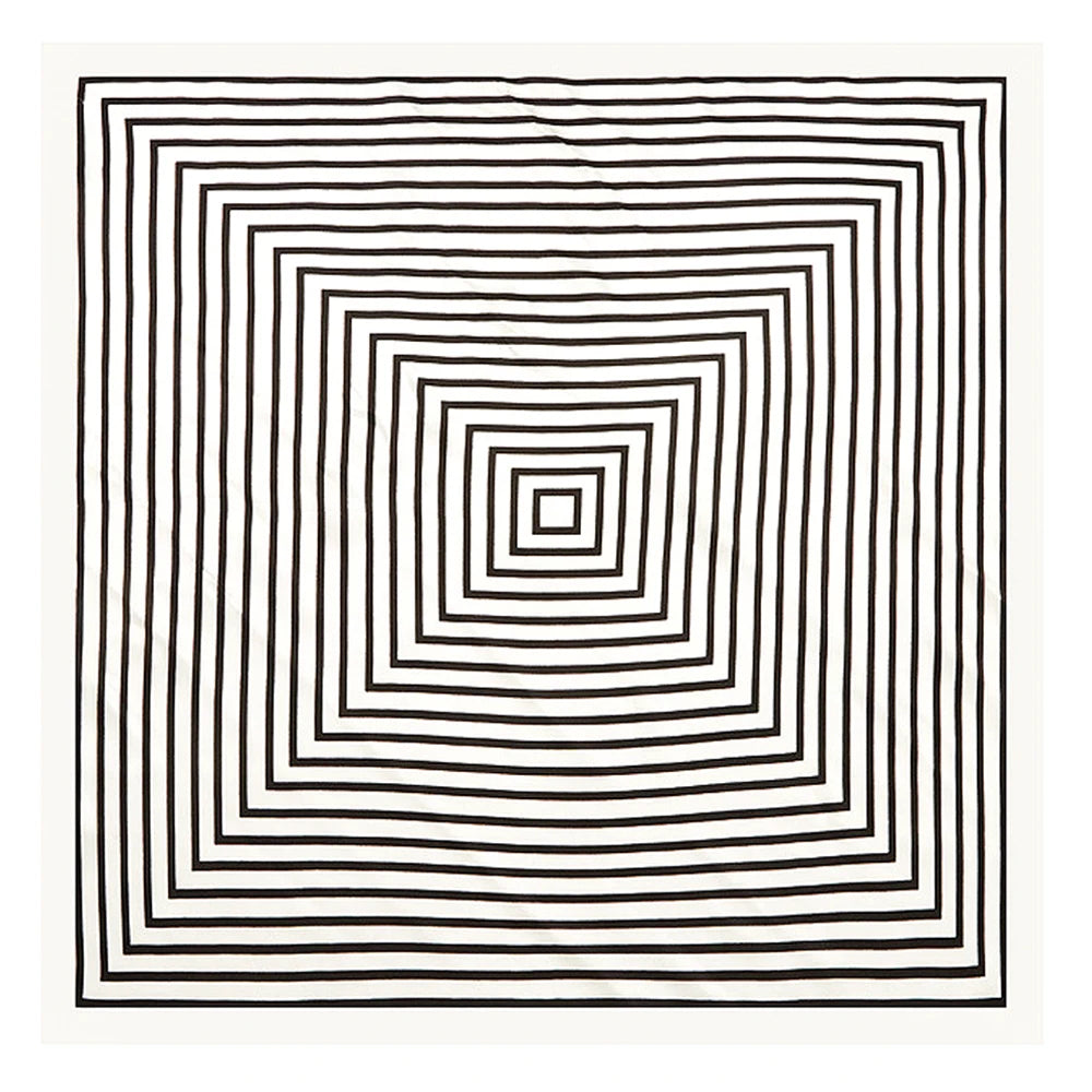 100% Pure Mulberry Silk Women Square Scarf Prints Headband Neckerchief Luxury Female Hair Ornament Female Bandana Scarves 53CM