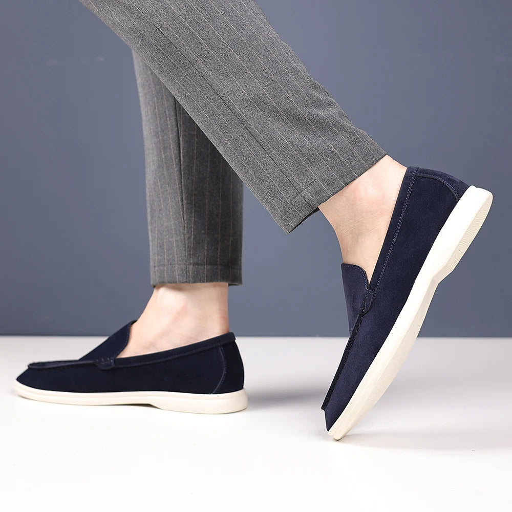 Men's British loafers retro casual one foot casual versatile lazy shoes