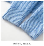 Men's 100% Pure Cashmere Pullover Thickened Warm Zipper Sweater High Collar Loose Top Business Leisure Solid Knitted