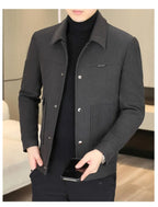 2024 Autumn Casual Business Jackets Men Slim Fit Social Office Outwear Korean Fashion Lapel Outwear Streetwear Windbreaker