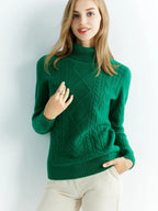 Cashmere Sweater Women Knitted Sweaters 100% Merino Wool Turtleneck Long-Sleeve Knit Pullover 2022 Winter Autumn Jumper Clothing