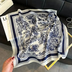 70*70cm New Literary Fashionable Bandana Simulation Silk Temperament Square Scarves Women Spring/Summer Soft Satin Scarf