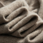 100% Pure Goat Cashmere Men's Crewneck Pullover Sweater Basic Half Sleeve Sweater Solid Color Business Casual Men's Top