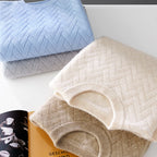 Winter Thick Warm Jacquard Cashmere Round Neck Sweater Men's Slim Fashion Pullover Knitted Wool Bottoming Shirt