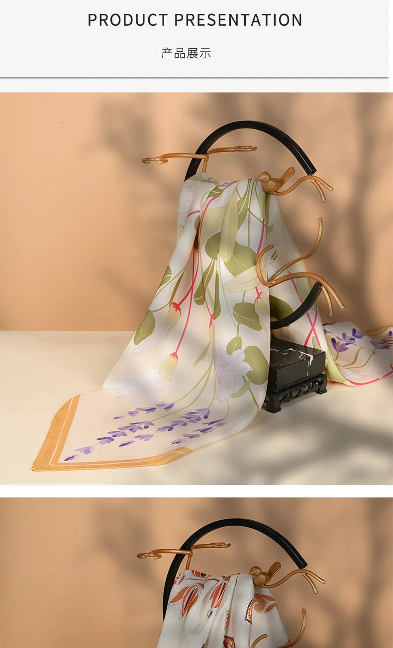 New 90 square twill silk sunscreen women's square  shawl scarf