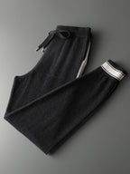 Yoyoselect Men 100% Cashmere Sweater Suit O Neck Pullover Casual Pants Luxury Soft Knitwear Autumn Winter Thick Warm Clothing