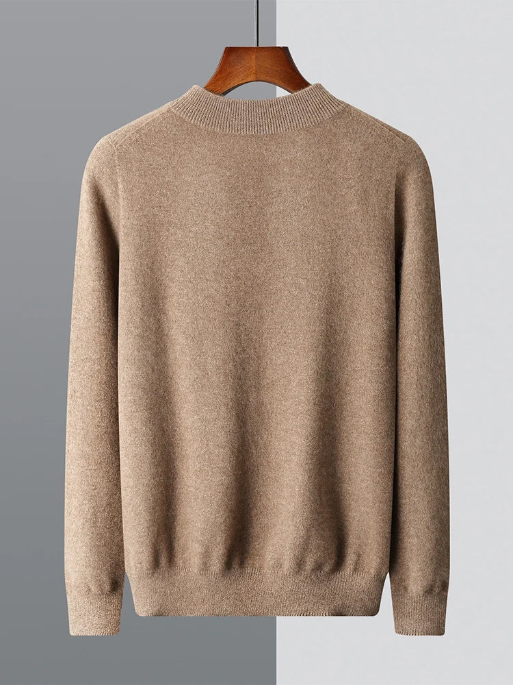 Addonee Men's Cashmere Sweater 100% Merino Wool Pullover Soft Warm O-Neck  Knitwear Quality Casual Smart Jumpers Tops Clothing