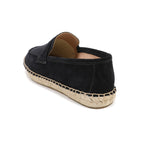 Men's Jute Espadrilles Slip on Loafers Cow Suede Leather Casual Shoes