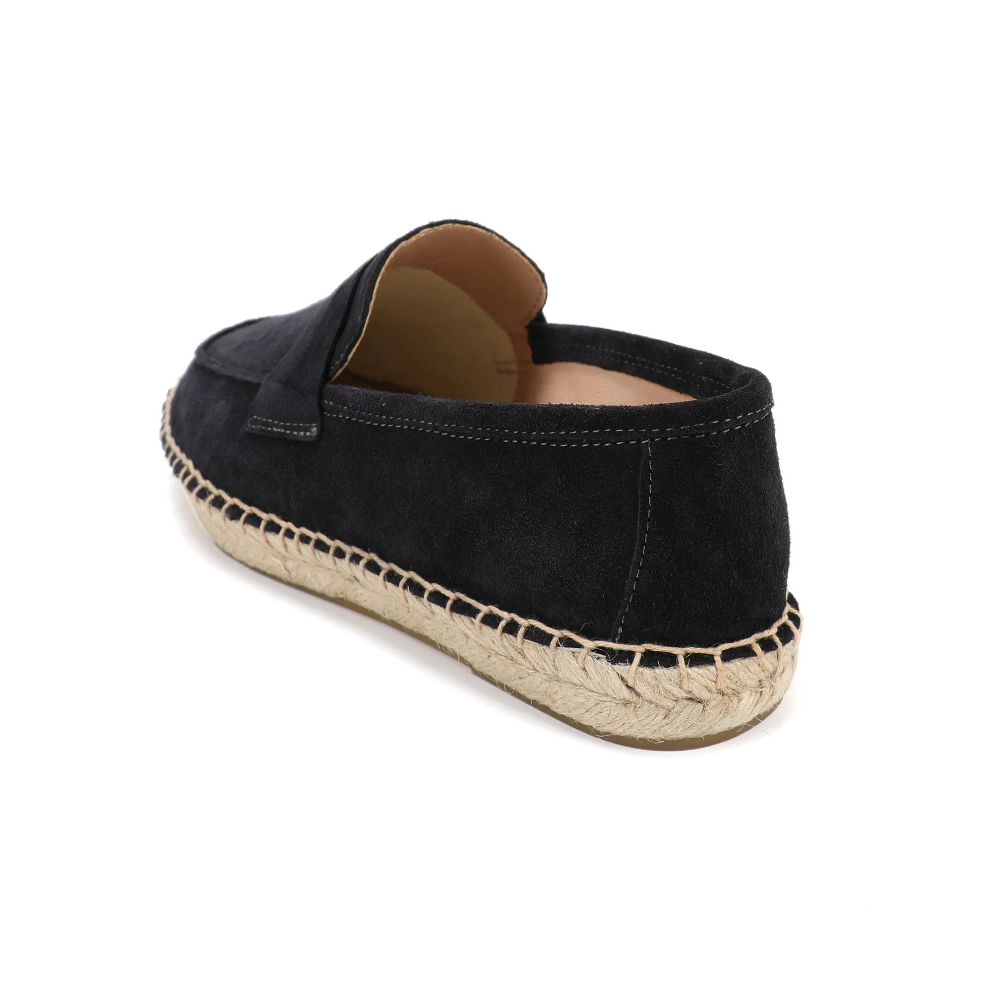 Men's Jute Espadrilles Slip on Loafers Cow Suede Leather Casual Shoes