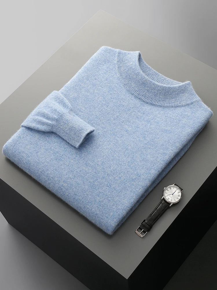 Addonee Men's Cashmere Sweater 100% Merino Wool Pullover Soft Warm O-Neck  Knitwear Quality Casual Smart Jumpers Tops Clothing