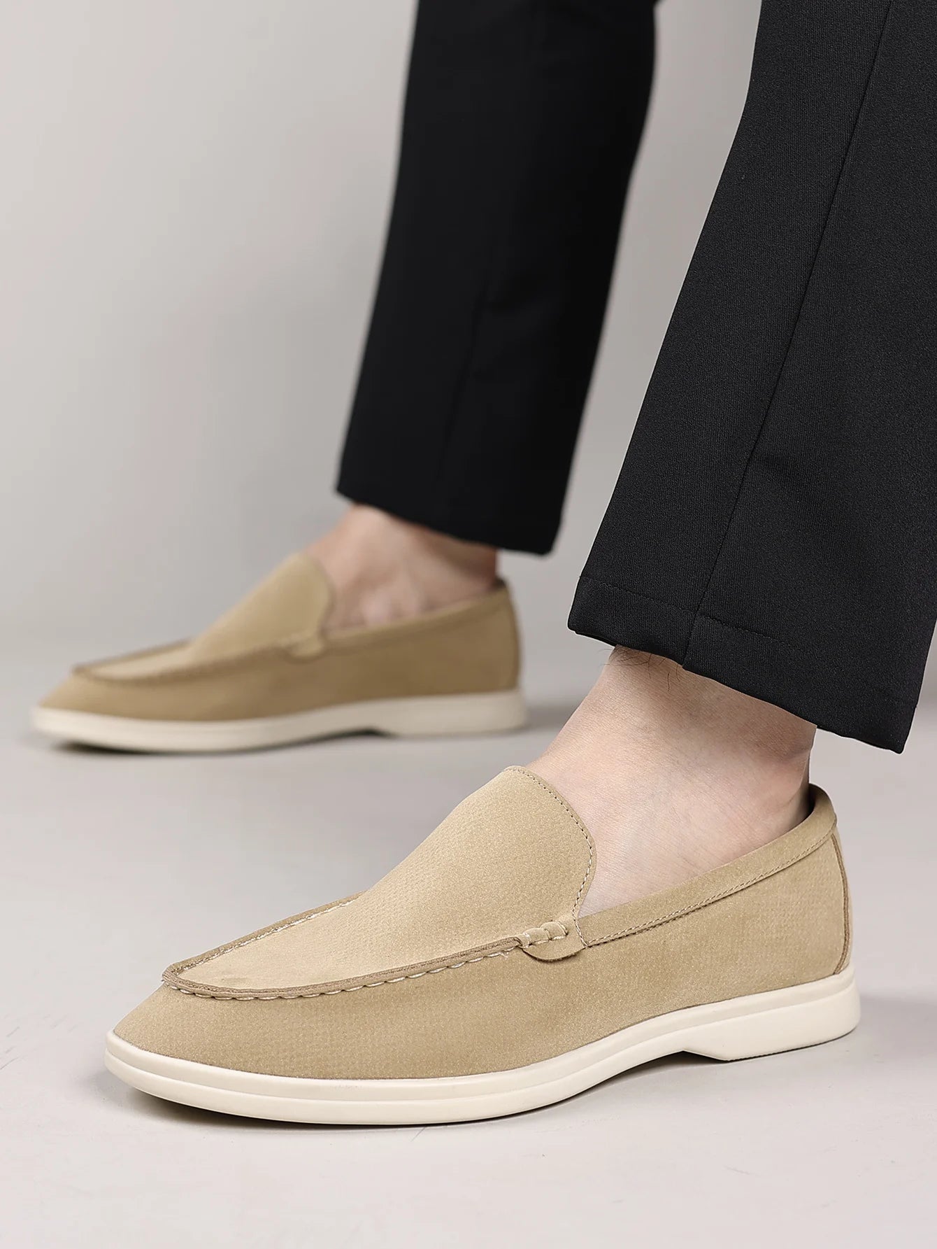 Men's British loafers retro casual one foot casual versatile lazy shoes