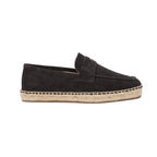 Men's Jute Espadrilles Slip on Loafers Cow Suede Leather Casual Shoes