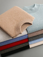 Addonee Men's Cashmere Sweater 100% Merino Wool Pullover Soft Warm O-Neck  Knitwear Quality Casual Smart Jumpers Tops Clothing