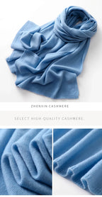 Quality 100% Cashmere Scarf for Women  Men Solid Color Warm Winter Knit Wrap, Soft Luxury Neck Warmer, Fashion Lightweight