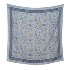 110*110cm Satin Square Scarf Women Big Size Shawl Ink Wash Style Luxury Design Scarf Floral Printed Handkerchief Damask Hijab