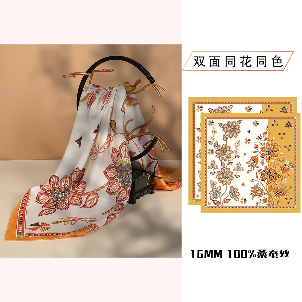 New 90 square twill silk sunscreen women's square  shawl scarf