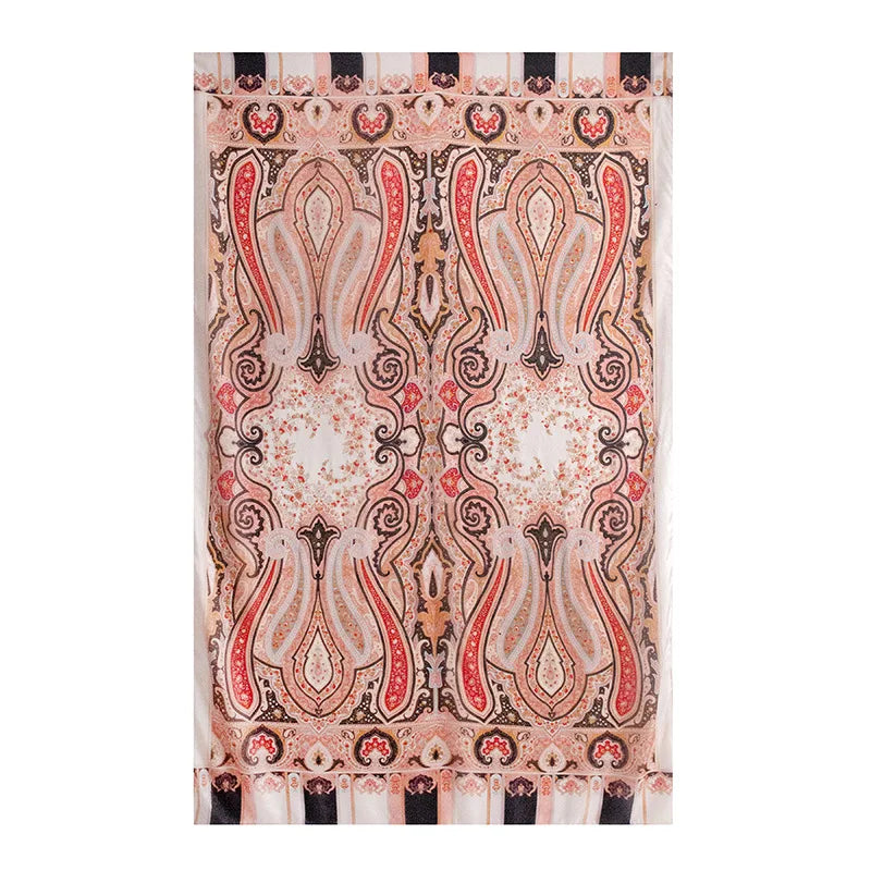 Spring and summer long strip 100% mulberry silk scarf blue silk scarf high literary sense sun protection large shawl thin