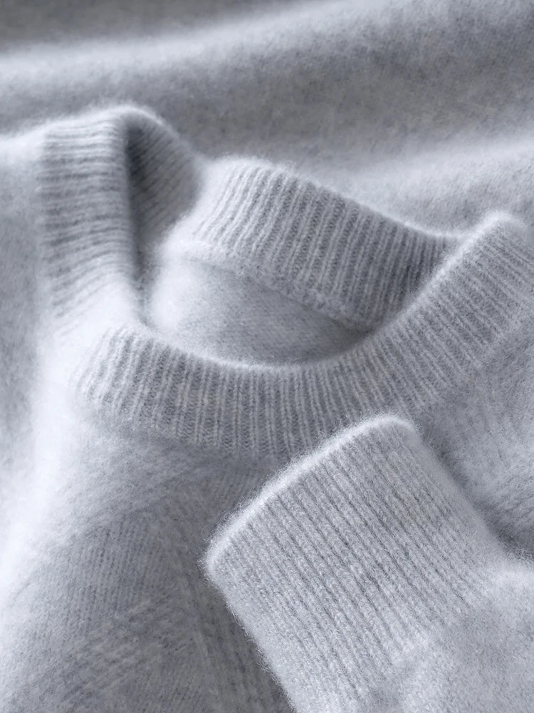 Men's Cashmere Sweater Autumn Winter  O-neck Long Sleeve Pullover  Casual Clothing 100% Merino Wool high-end Knitwear Top