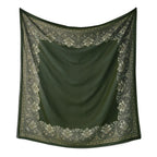 110*110cm Satin Square Scarf Women Big Size Shawl Ink Wash Style Luxury Design Scarf Floral Printed Handkerchief Damask Hijab