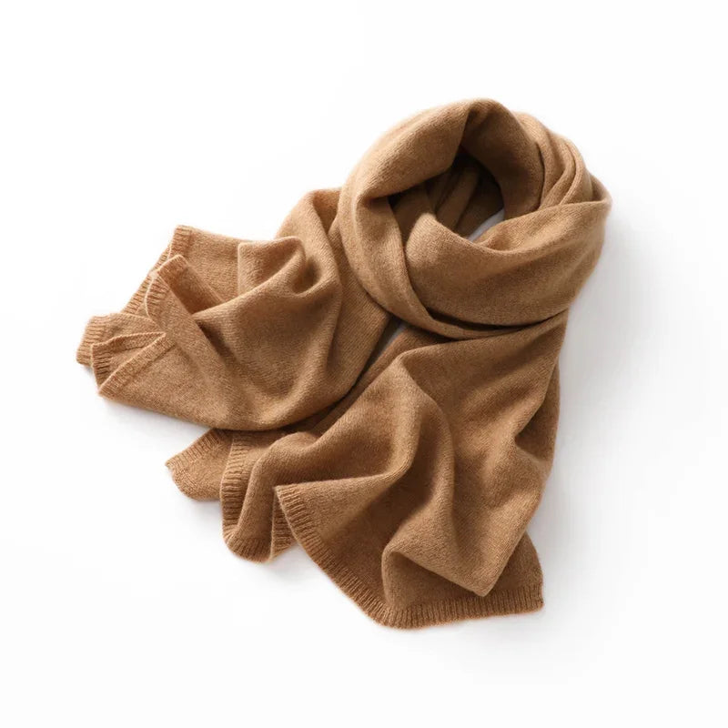 Quality 100% Cashmere Scarf for Women  Men Solid Color Warm Winter Knit Wrap, Soft Luxury Neck Warmer, Fashion Lightweight