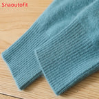 Men's 100% Pure Mink Cashmere Sweater O-Neck Pullovers Knit Sweater Autumn and Winter New Long Sleeve High-End Jumpers Mink Tops