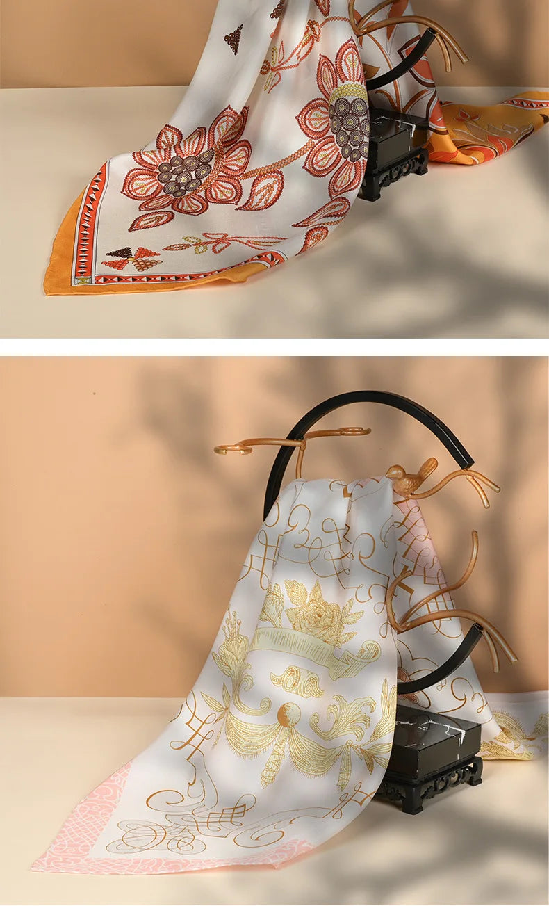 New 90 square twill silk sunscreen women's square  shawl scarf