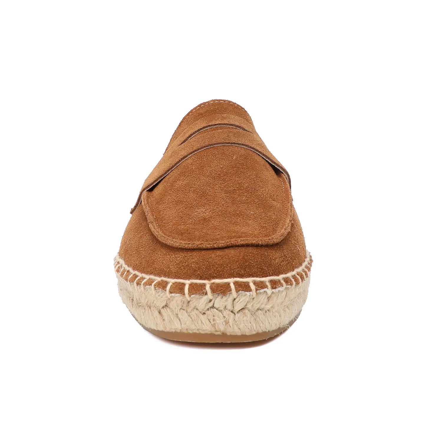 Men's Jute Espadrilles Slip on Loafers Cow Suede Leather Casual Shoes