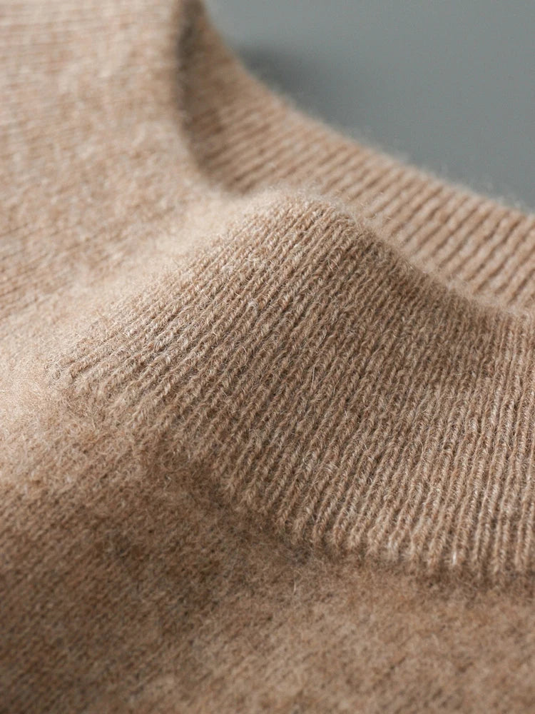 Addonee Men's Cashmere Sweater 100% Merino Wool Pullover Soft Warm O-Neck  Knitwear Quality Casual Smart Jumpers Tops Clothing