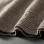 100% Pure Goat Cashmere Men's Crewneck Pullover Sweater Basic Half Sleeve Sweater Solid Color Business Casual Men's Top