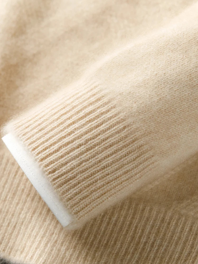 Men's Cashmere Sweater Autumn Winter  O-neck Long Sleeve Pullover  Casual Clothing 100% Merino Wool high-end Knitwear Top