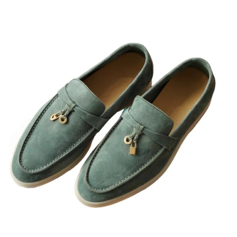 25 Hot Selling High-Grade Sheepskin Wear-Resistant Casual Loafer shoes Couple's Loafers Customizable Colors top quality A040224