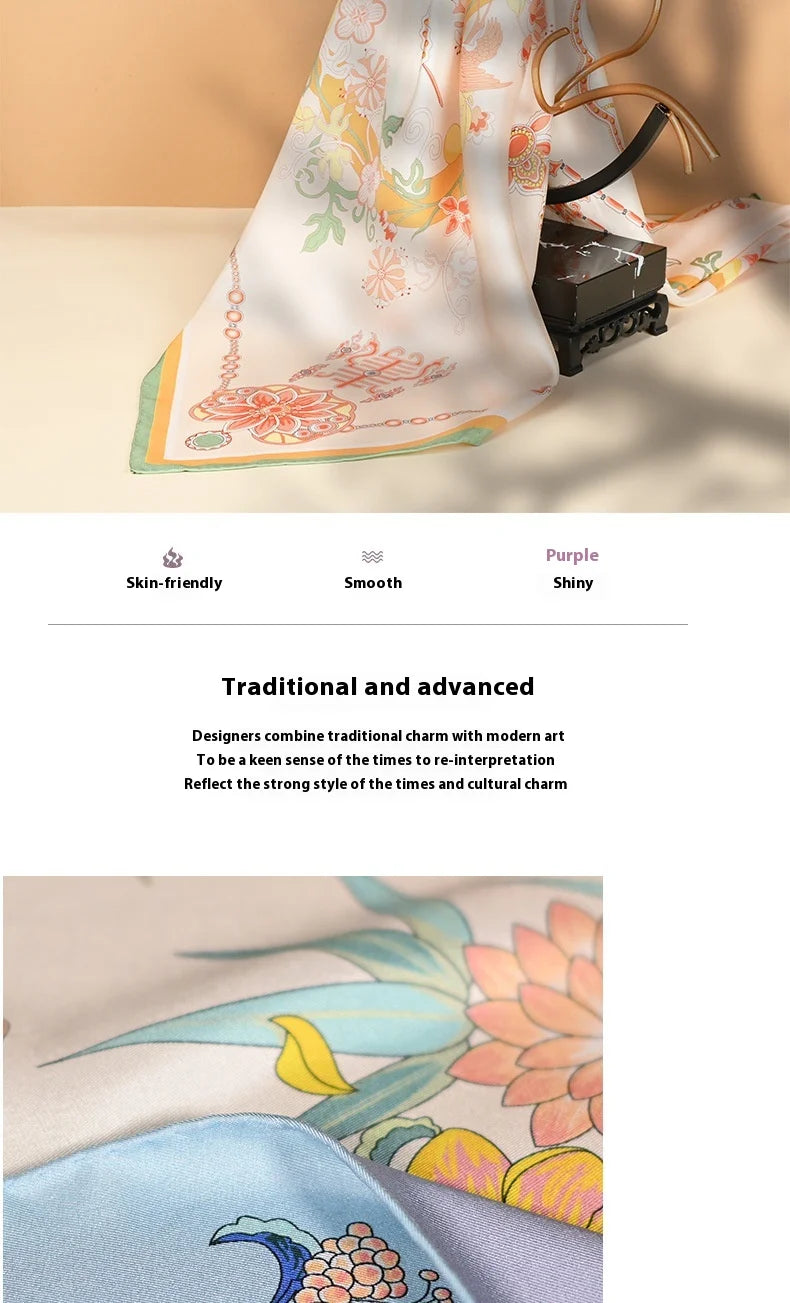 New 90 square twill silk sunscreen women's square  shawl scarf