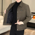 2024 Autumn Casual Business Jackets Men Slim Fit Social Office Outwear Korean Fashion Lapel Outwear Streetwear Windbreaker