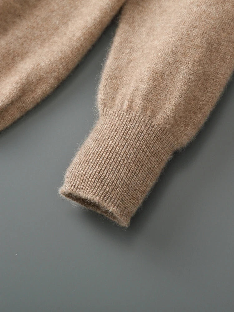 Addonee Men's Cashmere Sweater 100% Merino Wool Pullover Soft Warm O-Neck  Knitwear Quality Casual Smart Jumpers Tops Clothing