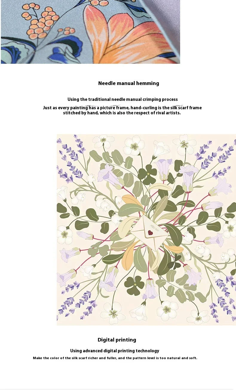 New 90 square twill silk sunscreen women's square  shawl scarf