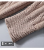 Winter New Men's Thickened Sweater Mink Cashmere Sweater Pullover Round Neck Twisted Large Size Casual Underlay Knitted Warm Top