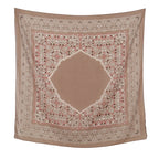 110*110cm Satin Square Scarf Women Big Size Shawl Ink Wash Style Luxury Design Scarf Floral Printed Handkerchief Damask Hijab