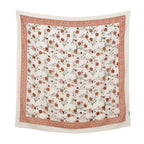 110*110cm Satin Square Scarf Women Big Size Shawl Ink Wash Style Luxury Design Scarf Floral Printed Handkerchief Damask Hijab